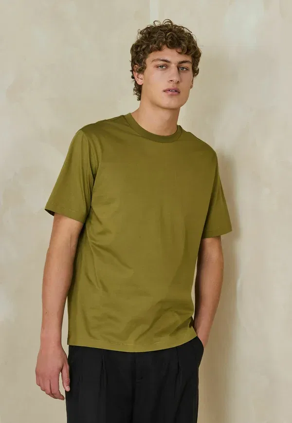 Футболка хлопковая Basic T-shirt Next, green, зеленый — фото 2