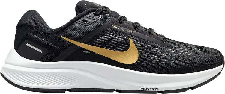 

Кроссовки Nike Wmns Air Zoom Structure 24 'Black Metallic Gold Coin', черный