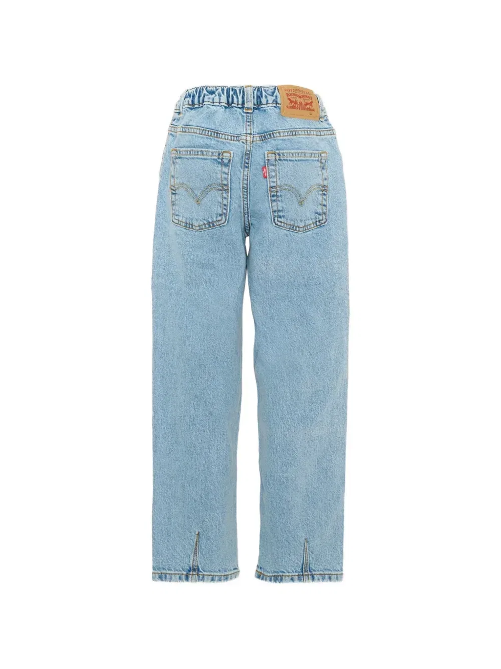 Джинсы с эластичной резинкой на поясе и разрезами на кромке Levi's Kids, синий — фото 2