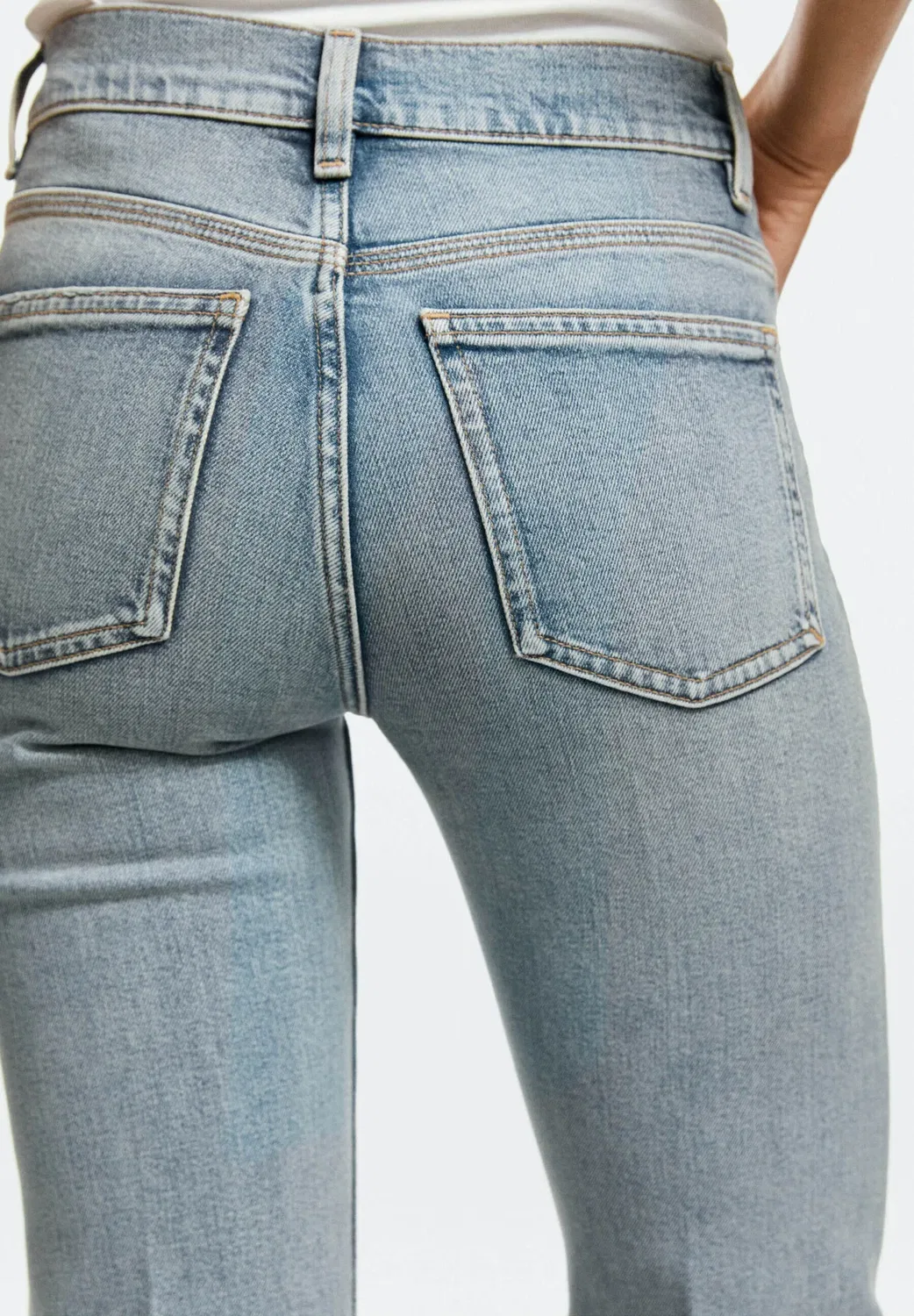 Расклешенные джинсы Massimo Dutti, Blue Denim — фото 3