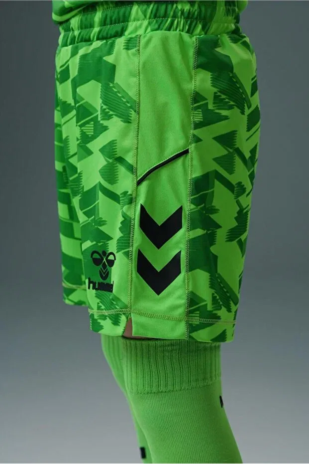 Детские шорты для девочек с принтом Hummel, Neon Green — фото 2