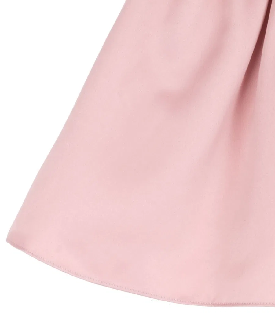 Платье из атласа с бантами и рукавом-фонарик, модель Satin Bow Bodice Bubble Sleeve Rare Editions, Mauve — фото 4
