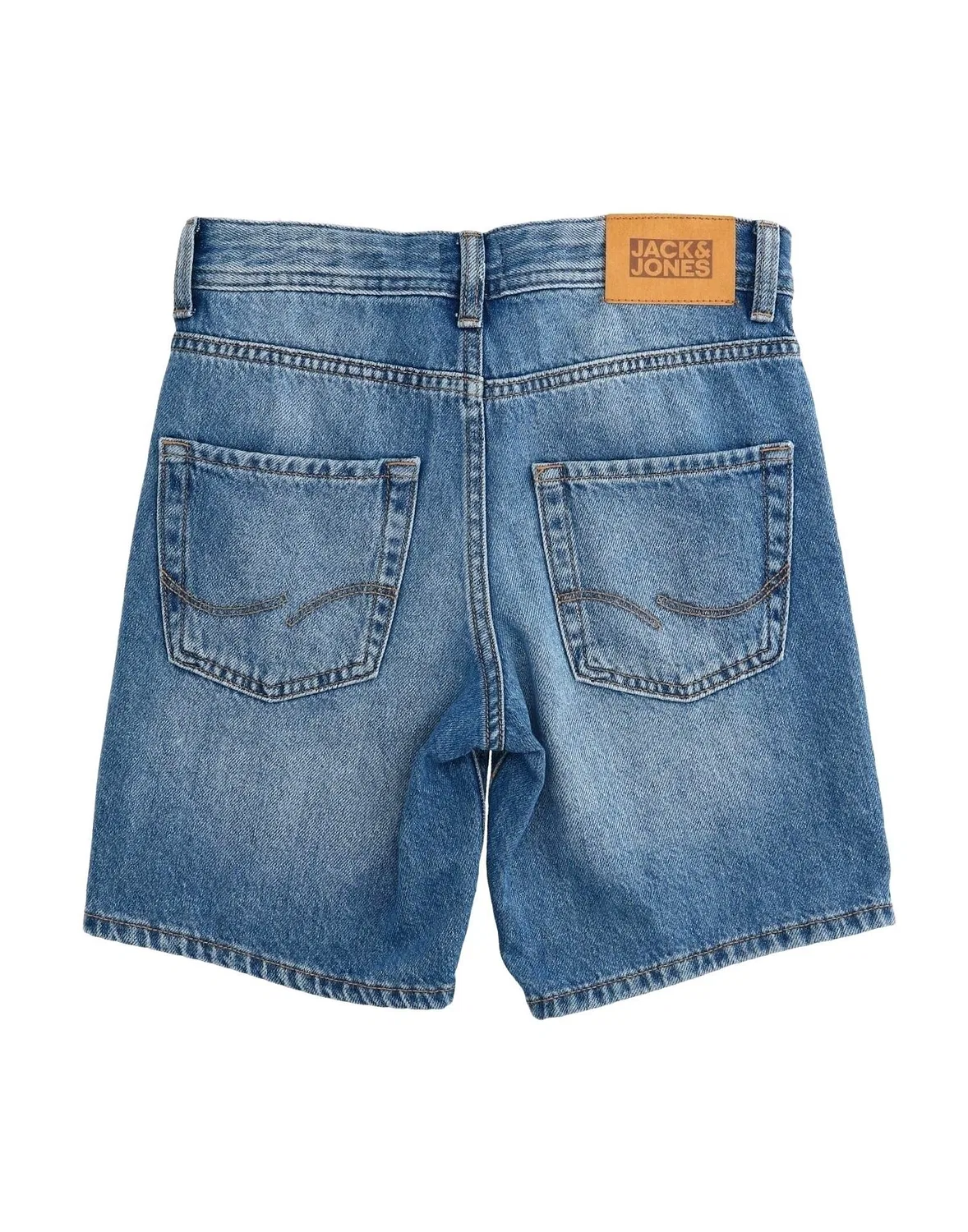 Детские джинсовые шорты для мальчиков с потертостями Jack & Jones, синий — фото 2