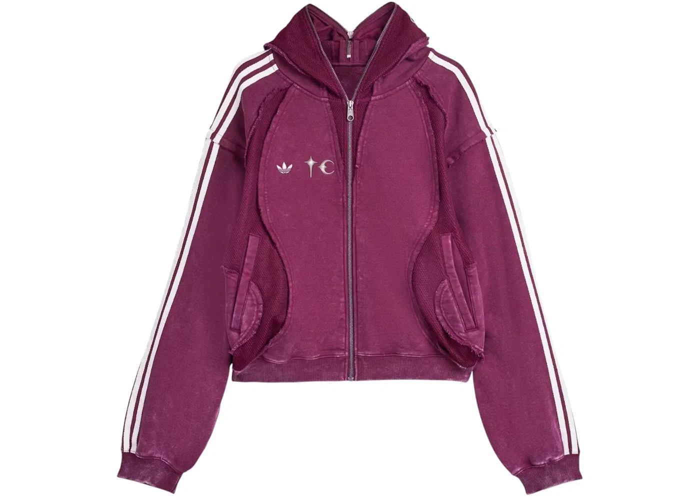 Мужская худи с капюшоном и молнией Teamgeist Thug Club Adidas, Maroon
