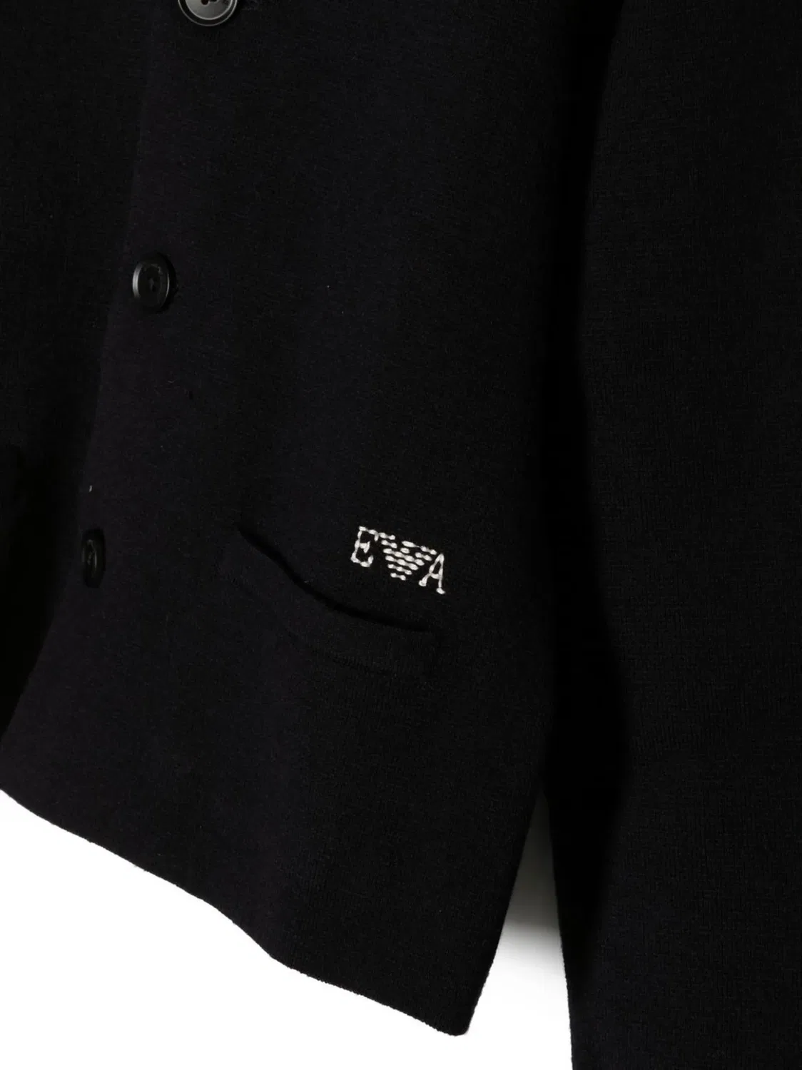 Жакет с логотипом на одну пуговицу Emporio Armani, черный — фото 2