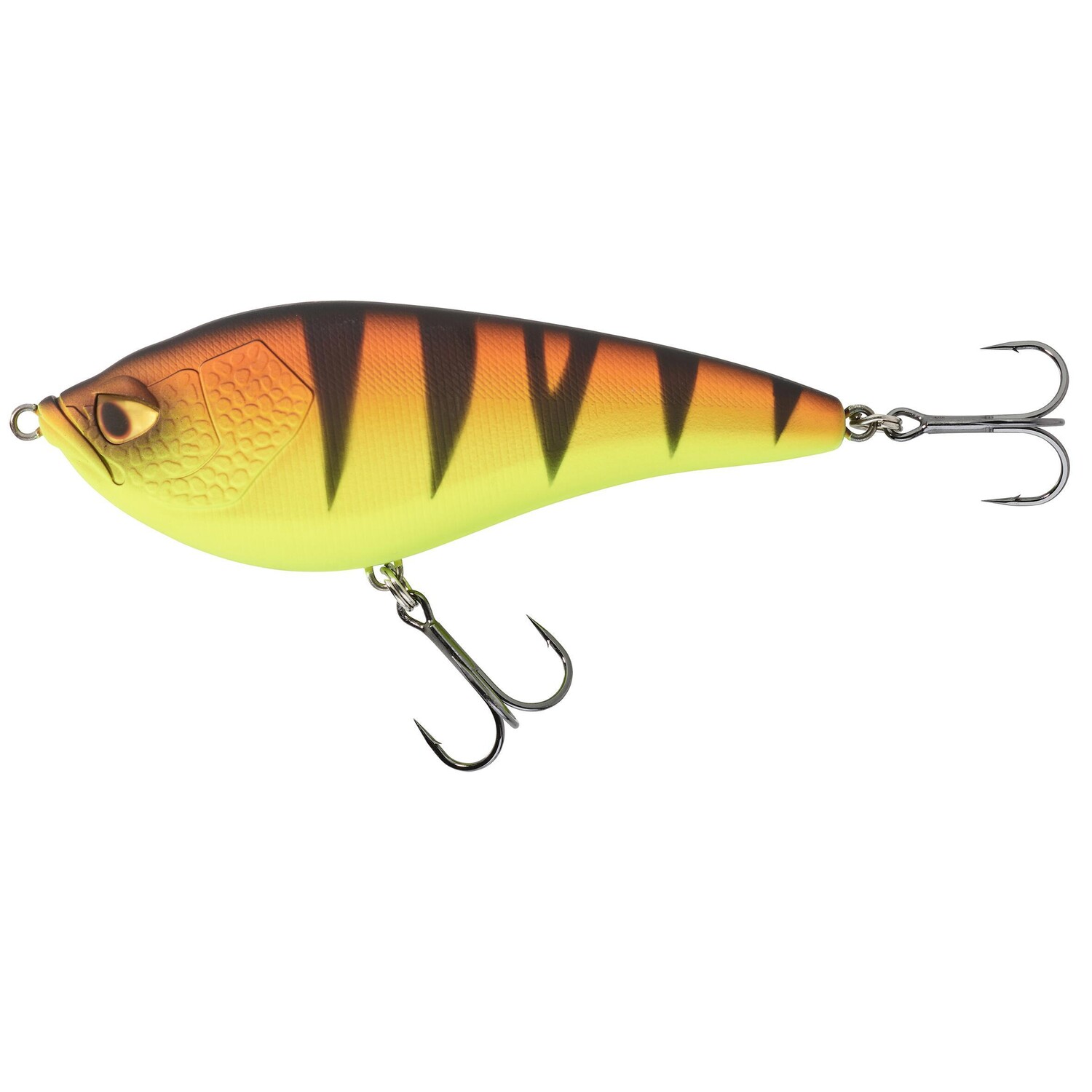 

Воблер Jerkbait WXM JRK 150S Orange Perch CAPERLAN, неоновый желтый/неоновый кроваво-оранжевый/черный