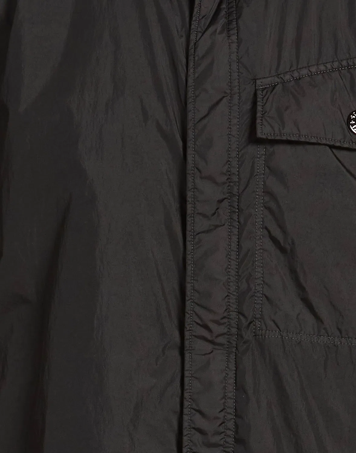 Мужская куртка-overshirt с принтом Stone Island, черный — фото 4
