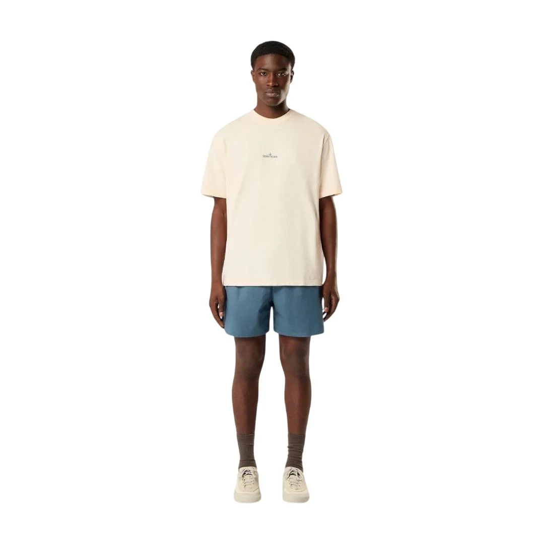 Мужская футболка Stone Island Regular-fit With ‘mud’ Print, айвори