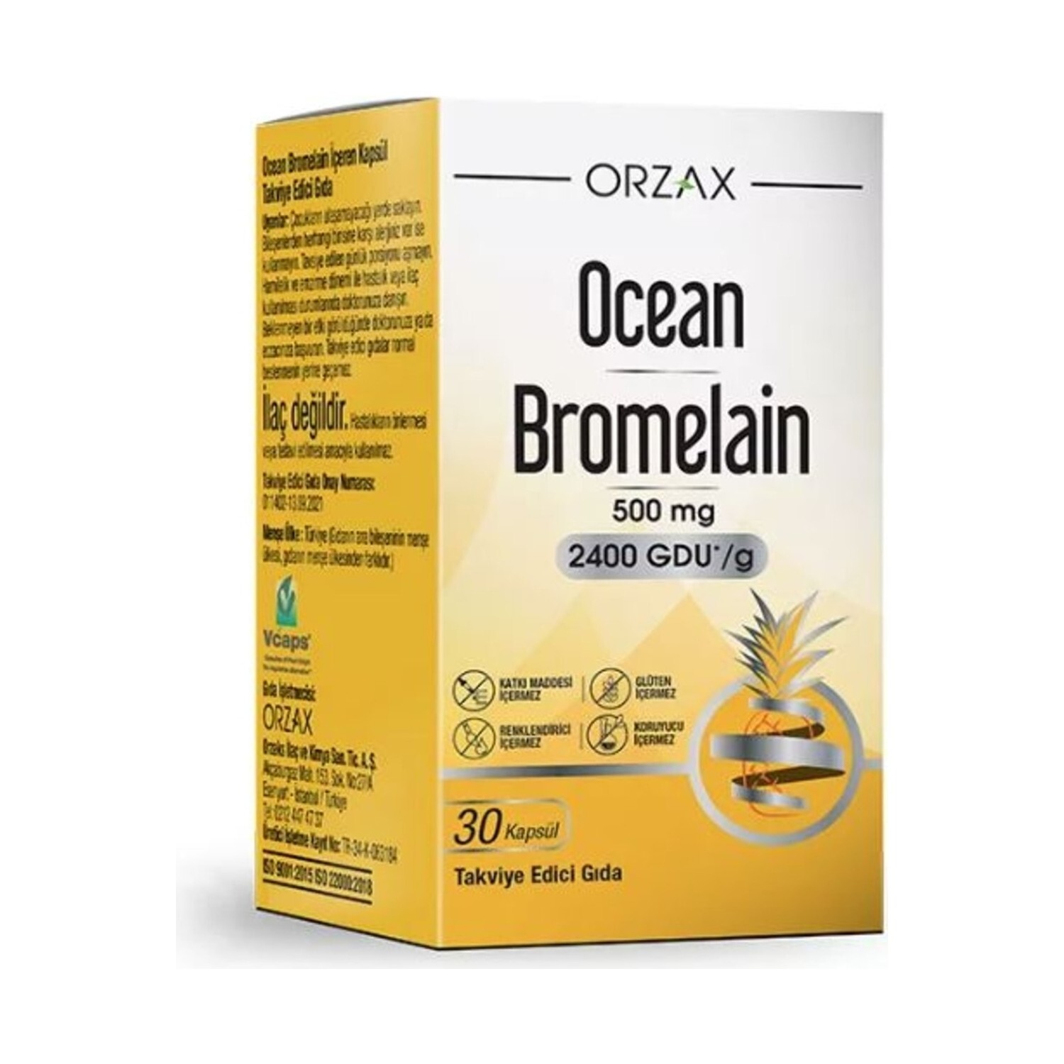 

Ocean Orzax Bromelain 500 мг, 30 капсул