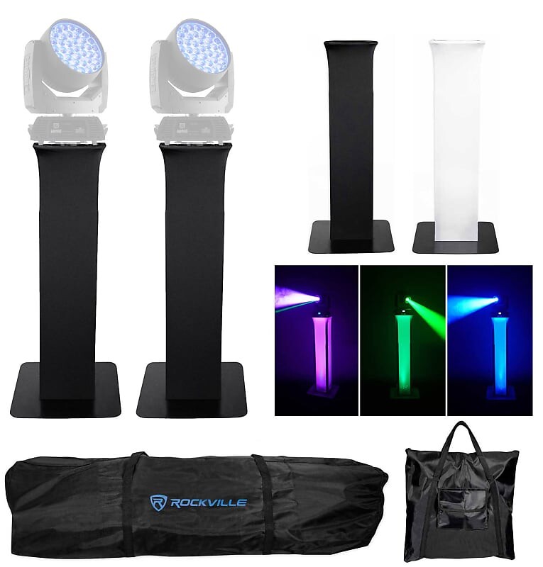 

2) Тотемные стойки + черные + белые сетки для (2) прожекторов Chauvet Rogue R3 Wash Rockville (2) RTP32B Rogue R3 Wash
