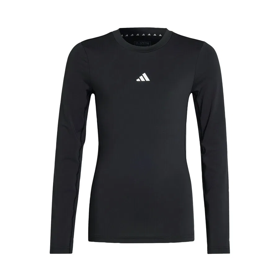 Спортивная футболка ADIDAS SPORTSWEAR Performance Shirt 'TECHFIT Long Sleeve' черного цвета