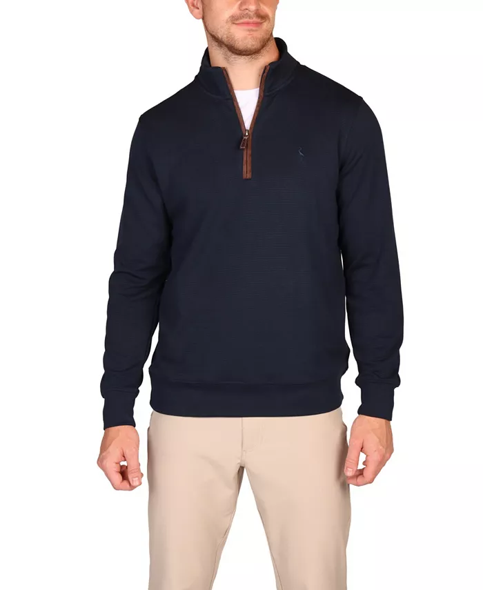 

Мужской свитер с оттоманской застежкой-молнией на четверть оборота Tailorbyrd, синий