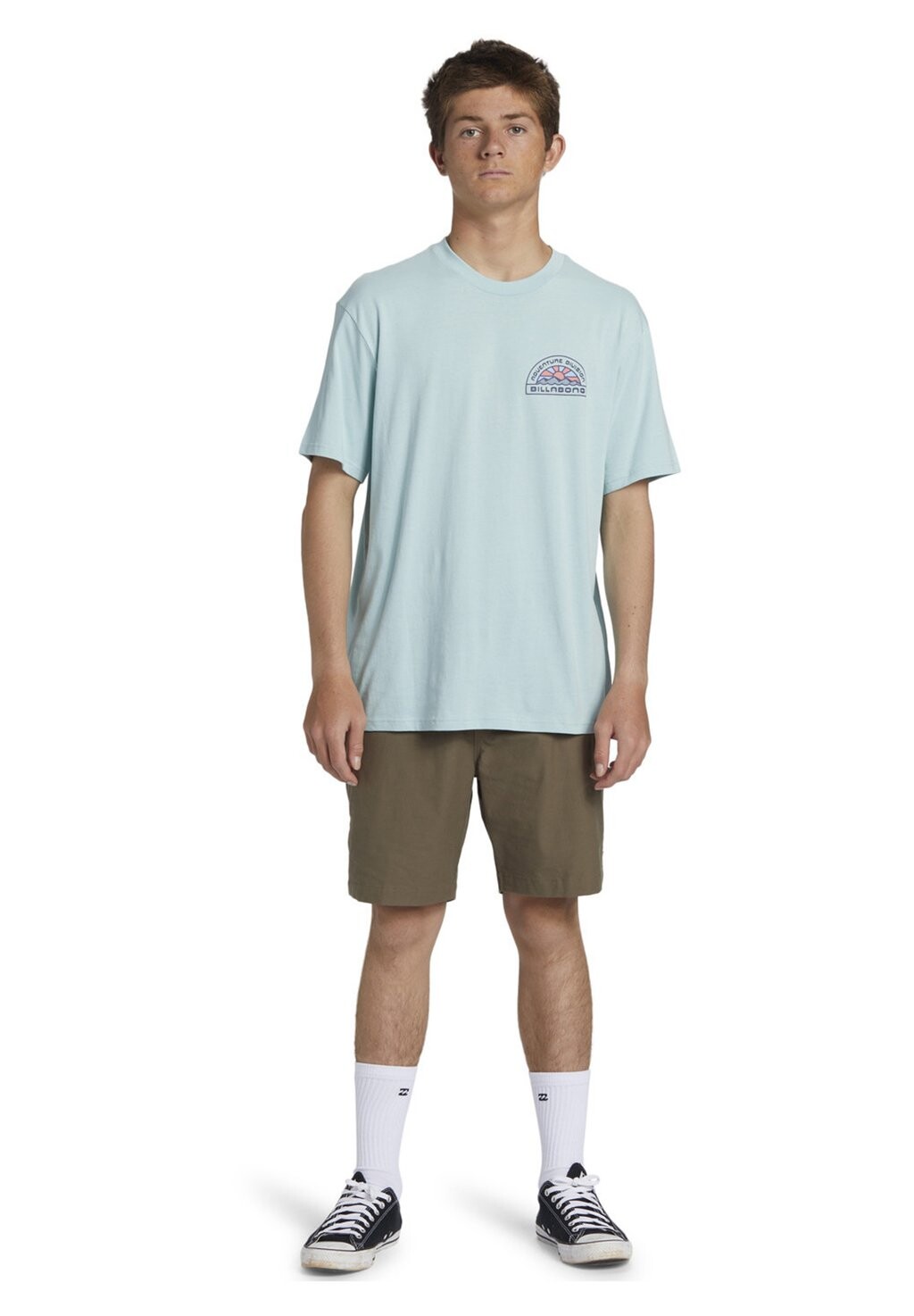 

À MANCHES COURTES Sun Up Billabong, Футболка с принтом светло-синий