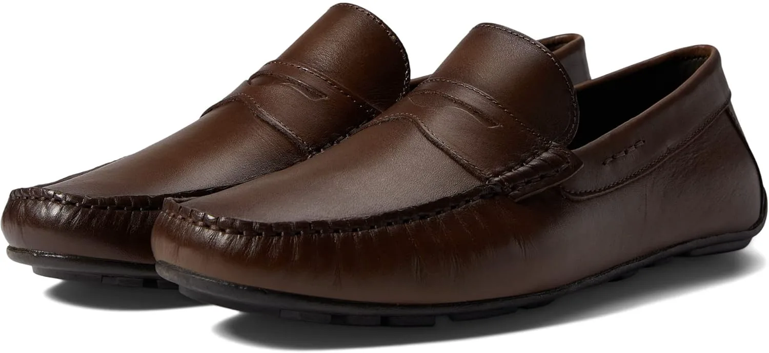 

Мужские кожаные повседневные лоферы с пенни Marc Joseph New York, коричневый