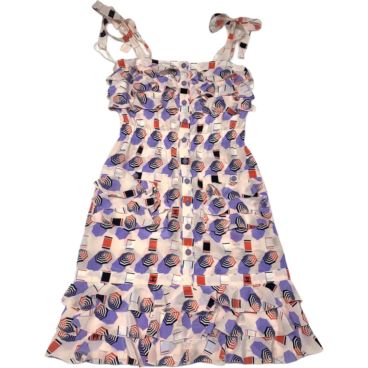 19S Платье-сорочка женское разноцветное CHANEL, multicolor