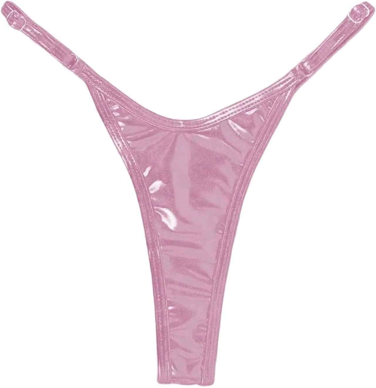 Женские бикини-шорты с завышенной талией, Solid, Pink