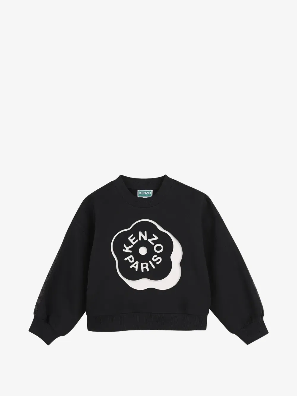 Толстовка с цветочным принтом Kenzo Kids, черный
