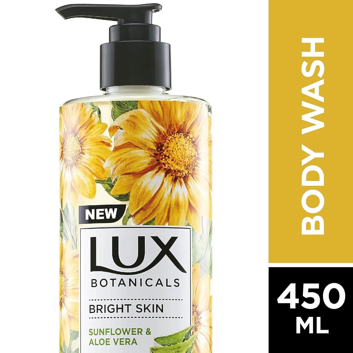Гель для душа LUX Botanicals Luminous Skin, 450 мл, Sunflower and Aloe Vera — фото 2