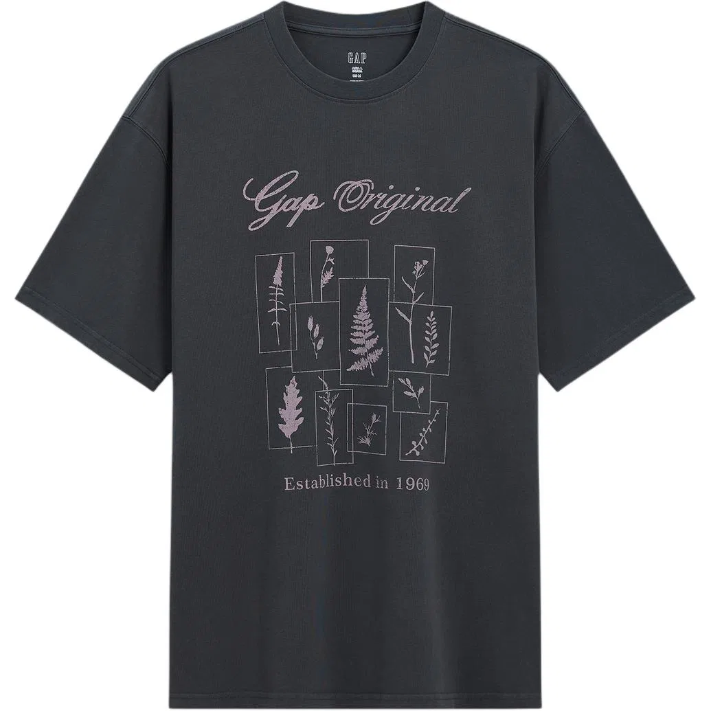 Футболка унисекс с круглым вырезом Black Gray GAP