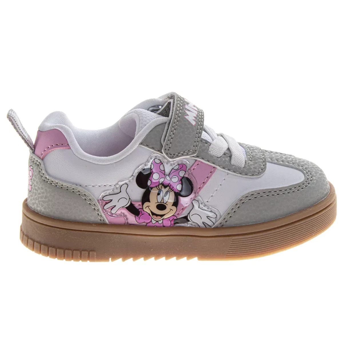 Детские кроссовки для девочек с принтом Stitch Disney, Grey Pink White — фото 2