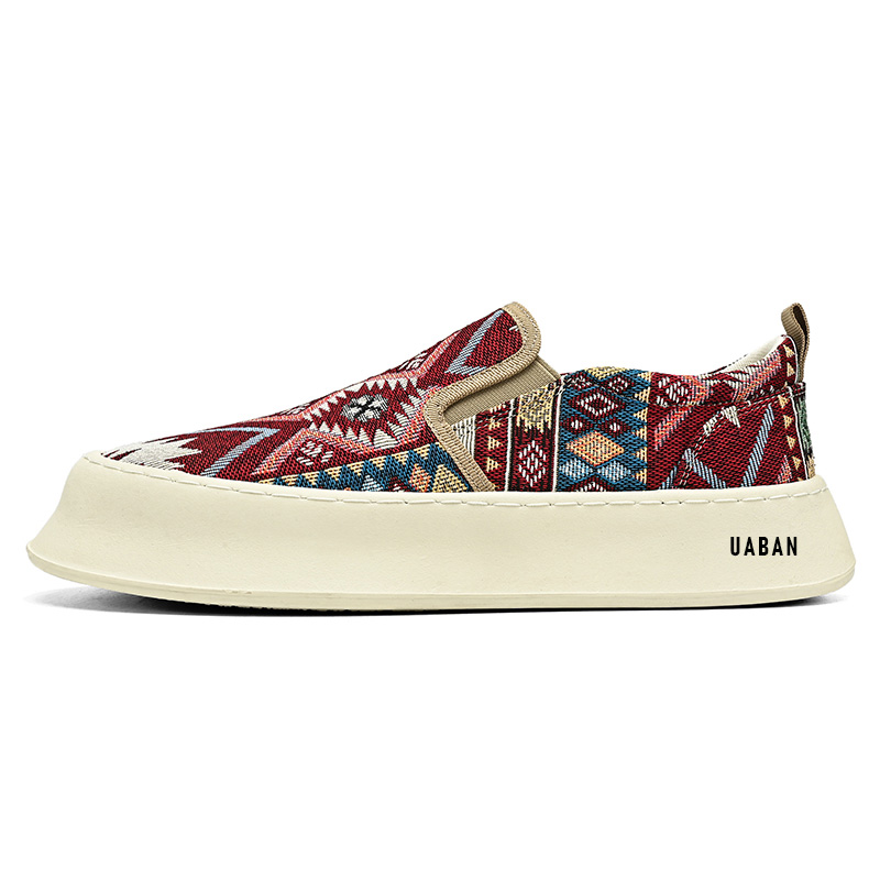 

URBAN AUTHENTIC Мужские противоскользящие кэжуал кеды с низким верхом красные, цвет Red