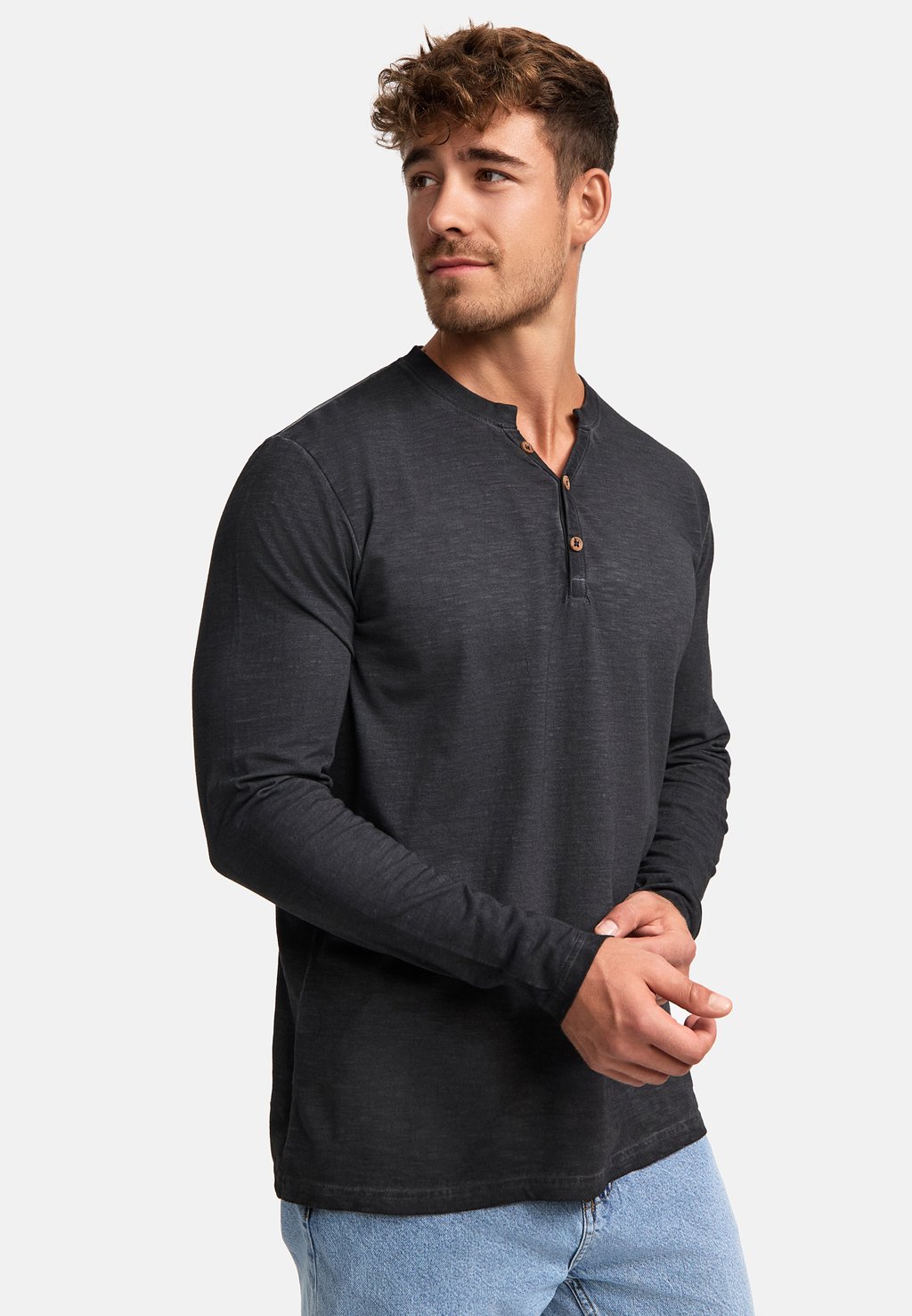 

Топ с длинными рукавами INDICODE JEANS, черный