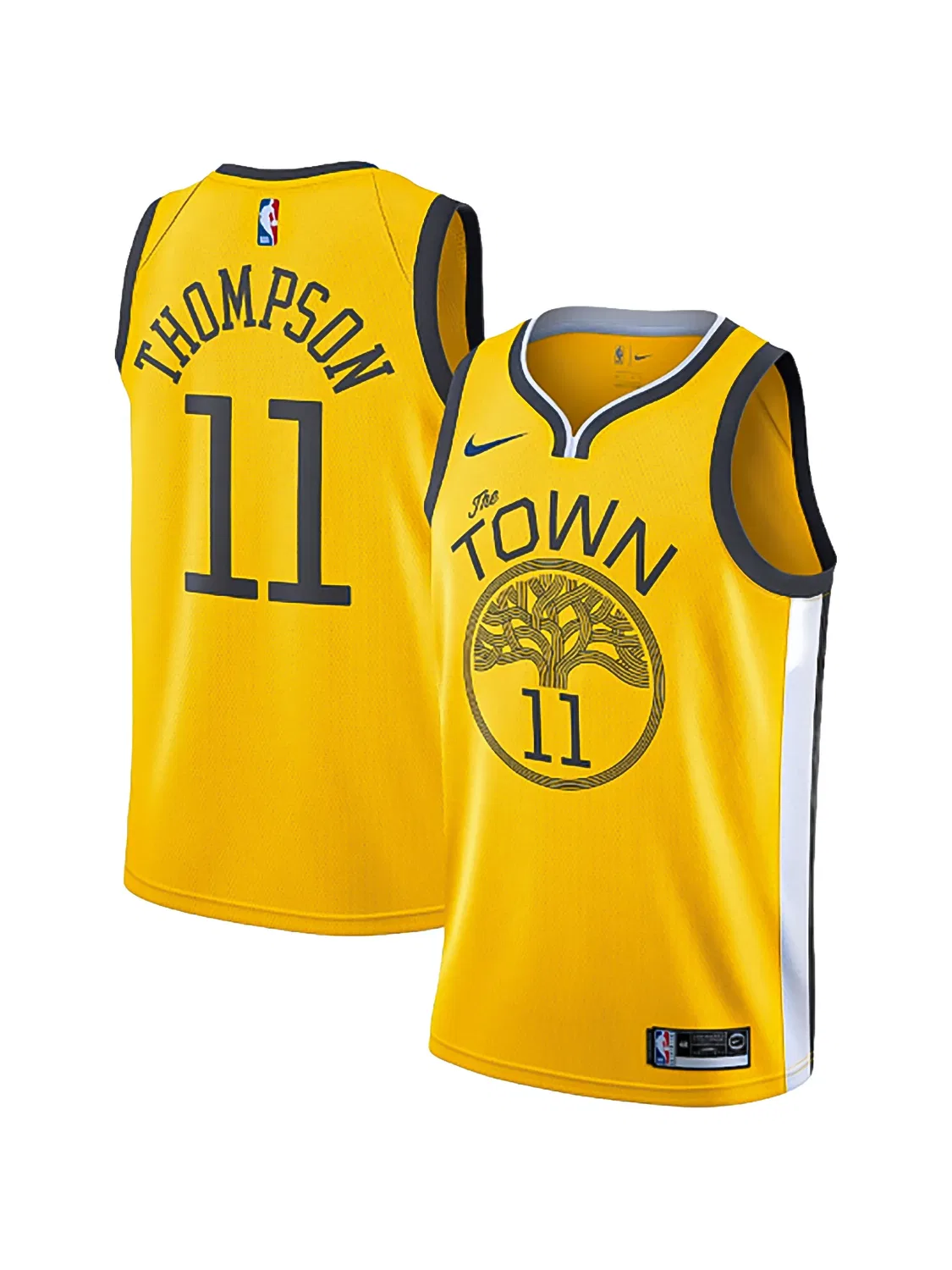 Топ NBA GS Warriors 11 Klay Thompson Swingman Nike Kids, желтый — фото 2