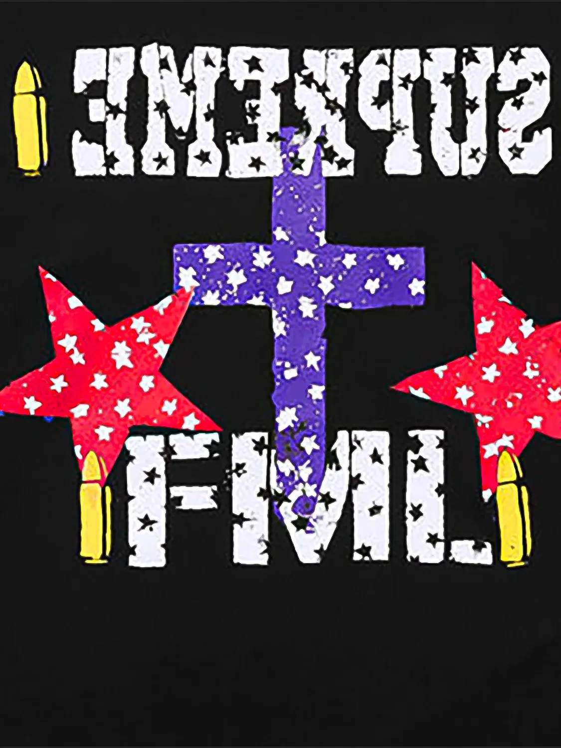 Футболка FML с графичным принтом Supreme, черный — фото 2