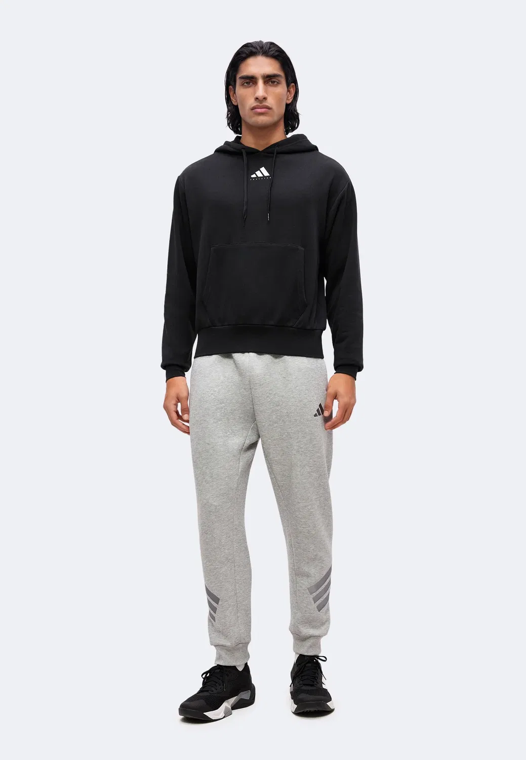 Толстовка с графическим принтом на тему обучения - худи Adidas Performance, Black — фото 2