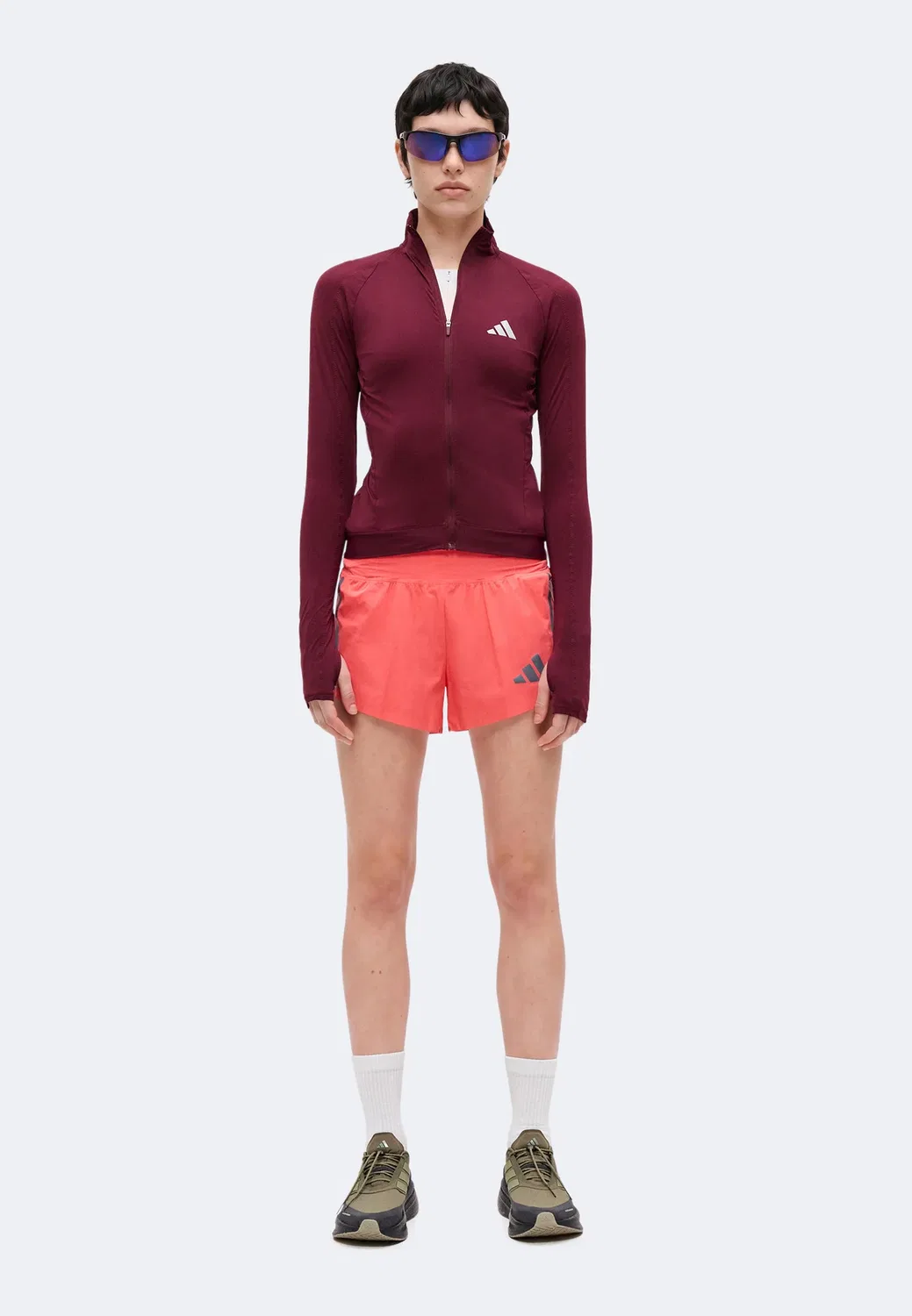Adi365 - беговая куртка Adidas Performance, Maroon — фото 2