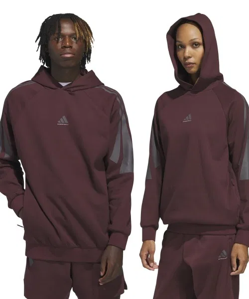 Мужское худи свободного кроя с длинным рукавомAdidas Basketball Spacer Hoody, Red