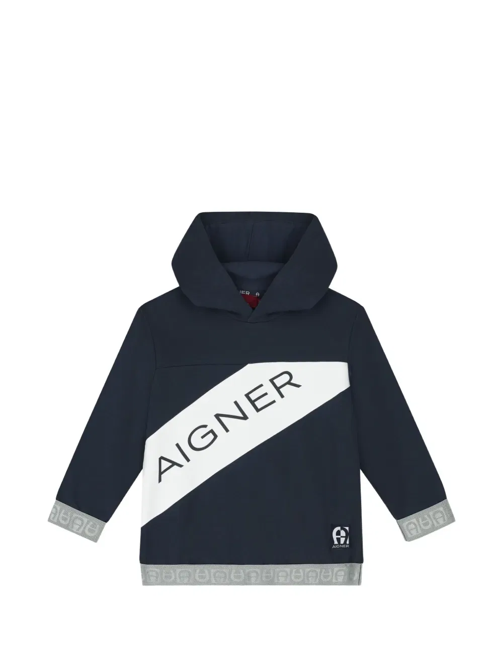 Худи с капюшоном Aigner Kids, синий