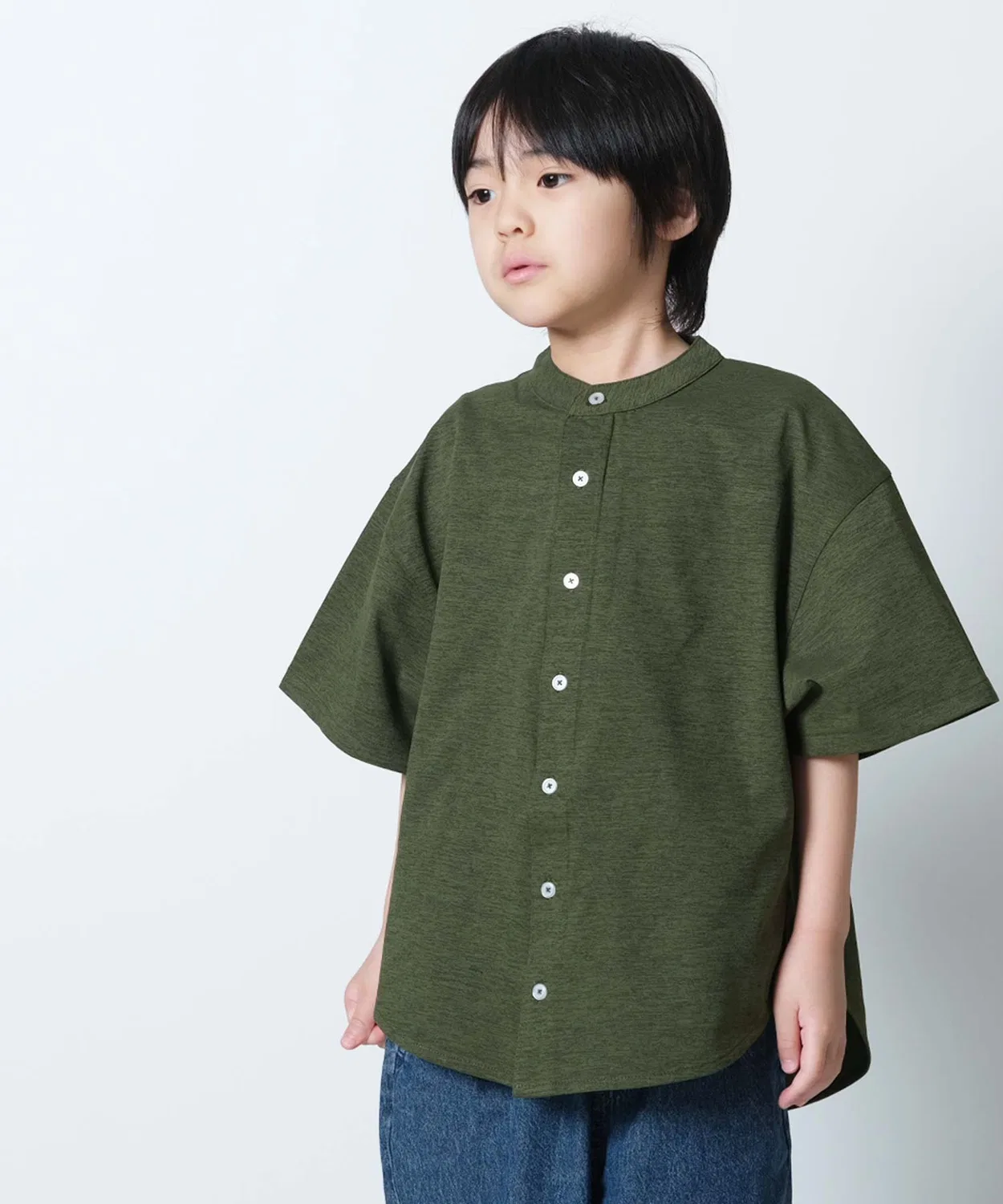 Детская oversize-рубашка с коротким рукавом SHISKY, Khaki