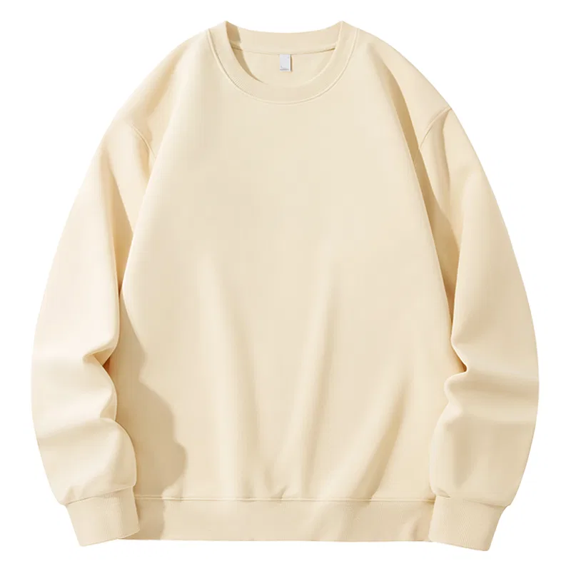 Детская толстовка с круглым вырезом Plus Size MINISO, Light Beige+White — фото 3
