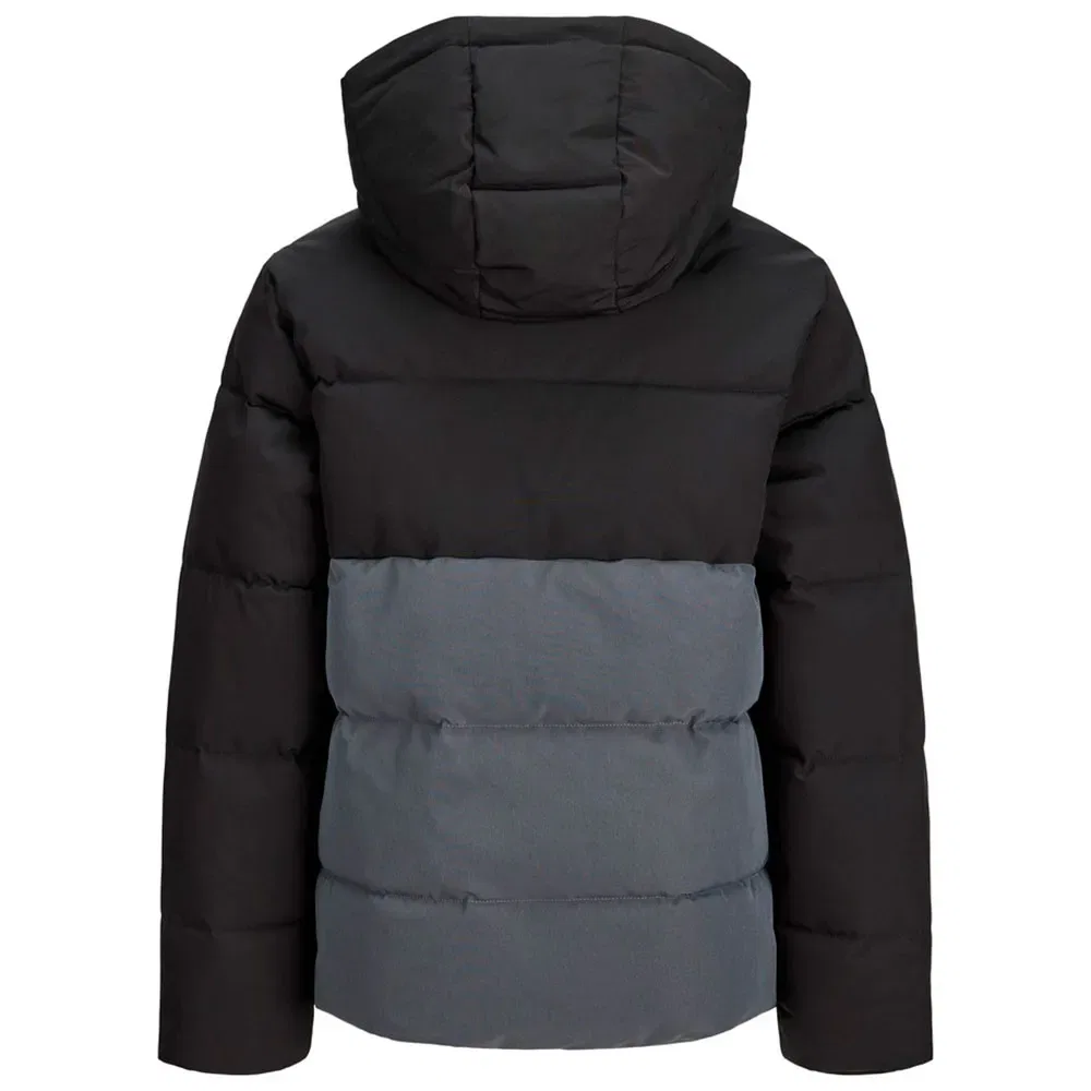 Детская куртка-пуховик для мальчиков с капюшоном Jack & jones, Black — фото 2