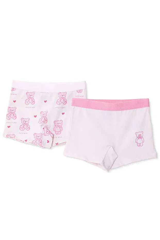 Детские трусы для девочек с принтом 2 шт Hello Baby Ebebek Hello Baby, Pink