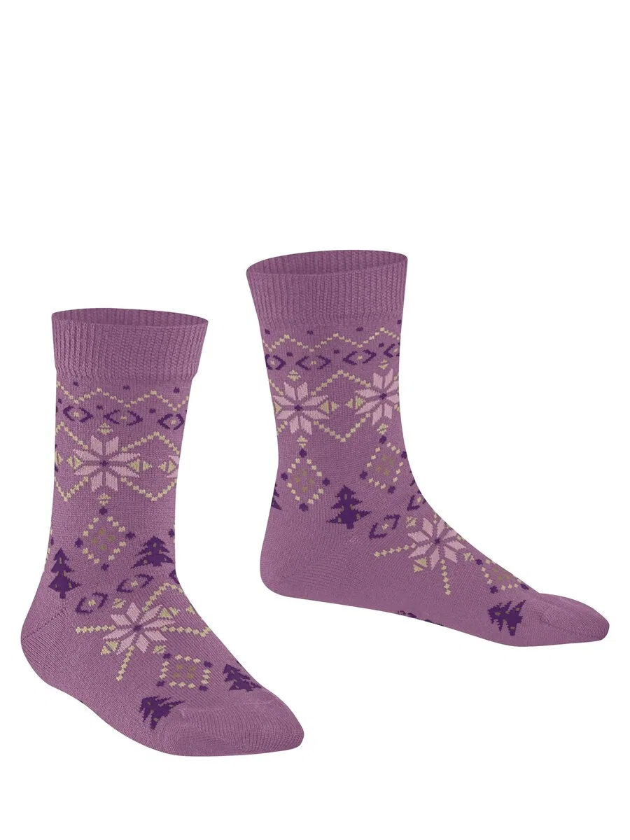 Носки FALKE 'Nordic Fair Isle' розового цвета — фото 3