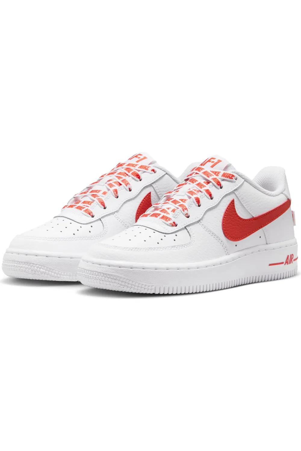 Кроссовки детские баскетбольные Air Force 1 Low Nike, White/Picante Red/White
