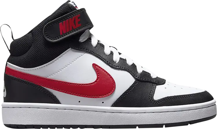 

Кроссовки Nike Court Borough Mid 2 GS 'White Black University Red', белый