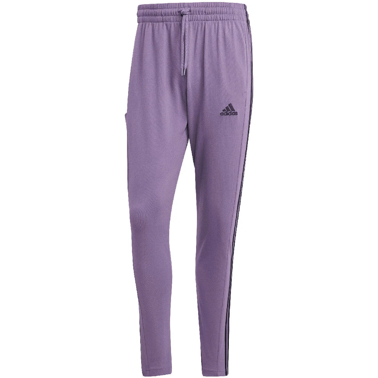 Мужские спортивные штаны с зауженным кроем adidas Essentials Tapered 3-Stripes, Konigliches Lila / Schwarz / Violett