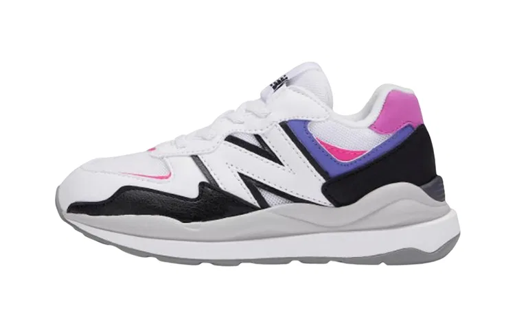 Детские кроссовки с защитой от истирания New Balance, White Black Purple