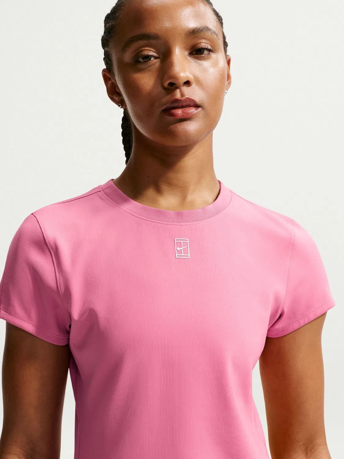 Топ теннисный Nike Court Advantage Dri-FIT с коротким рукавом, Peony Pink