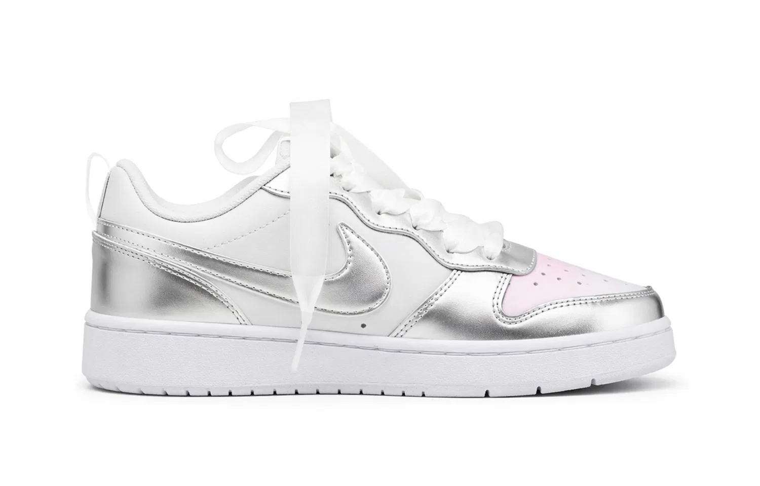 Детские кроссовки-скейтбординг с принтом Court Borough, Nike, Silver Pink — фото 3