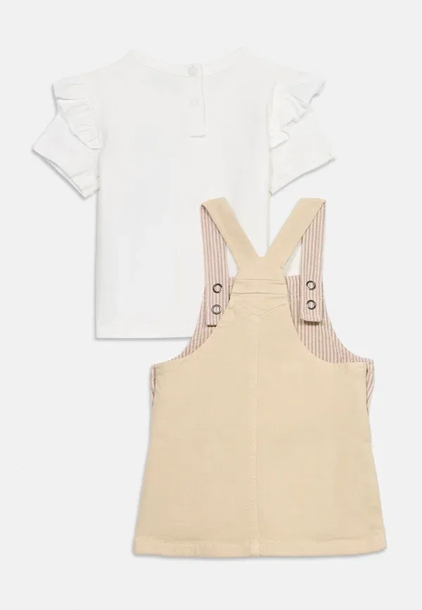 Джинсовое платье из хлопка Dress set Tommy Hilfiger, beige, бежевый — фото 4