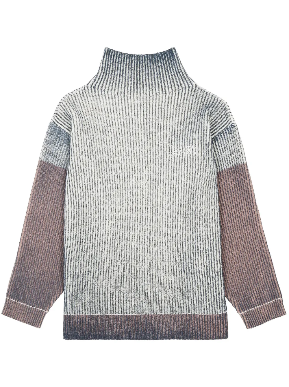 

Джемпер в рубчик с высоким воротником MM6 Maison Margiela, белый