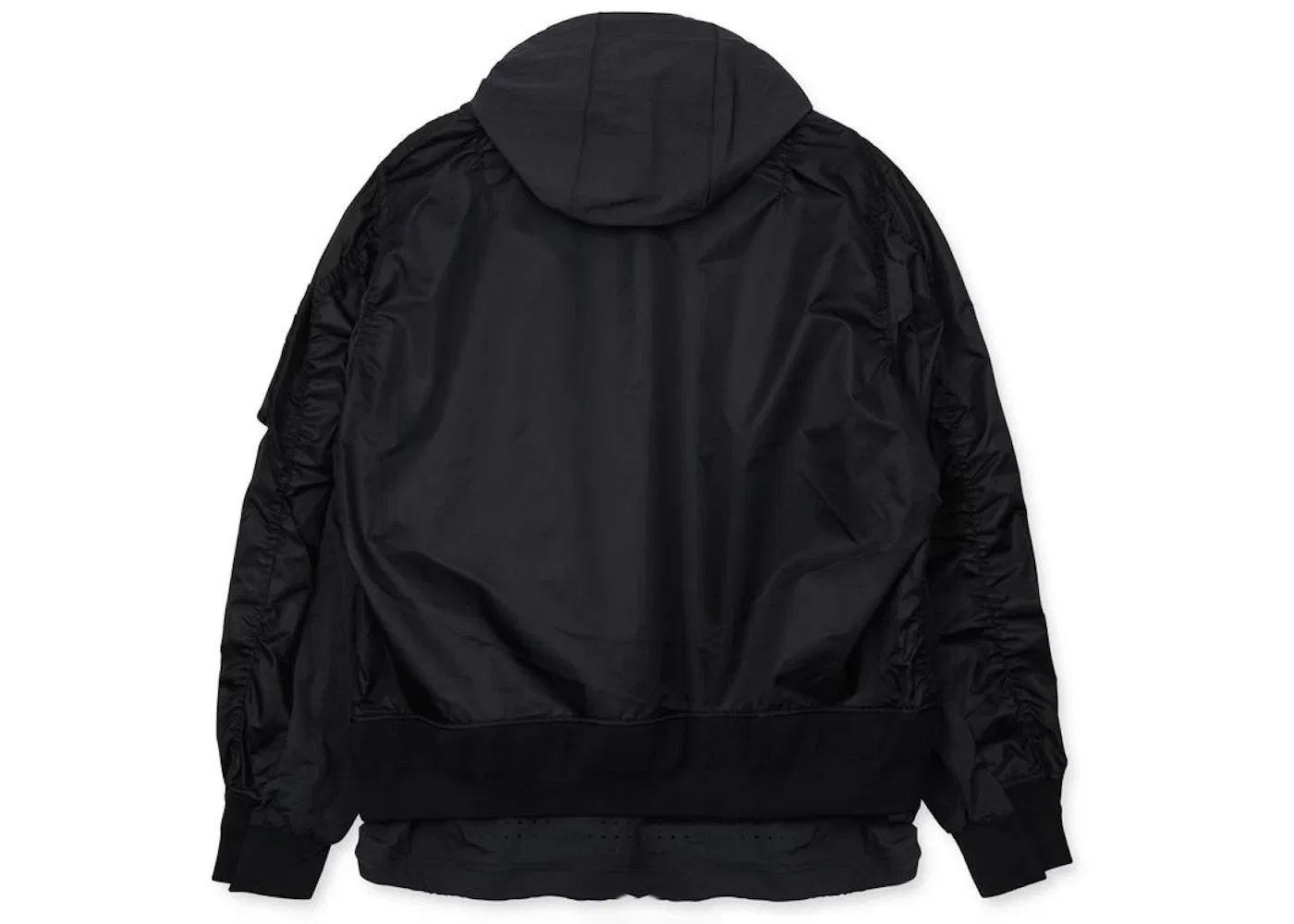 Женская куртка-бомбер с многослойностью Nike x Sacai Layered Bomber Jacket Nike, Black — фото 2