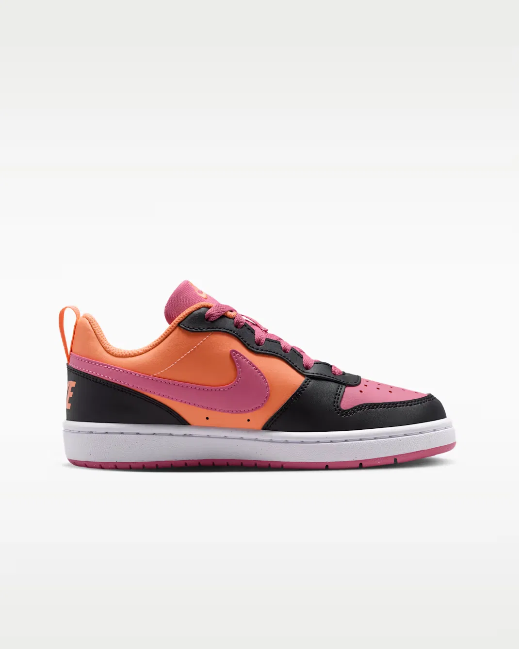 Кроссовки для детей постарше Nike Court Borough Low Recraft, Orange Frost/Black/Peony/Peony — фото 3