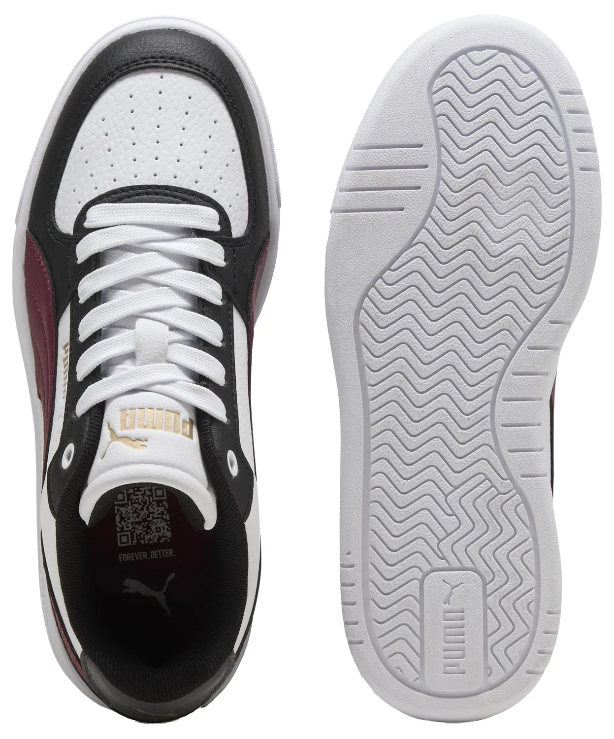 Детские кроссовки для мальчиков с принтом Caven Jr PUMA, Black Burgundy Floral — фото 4