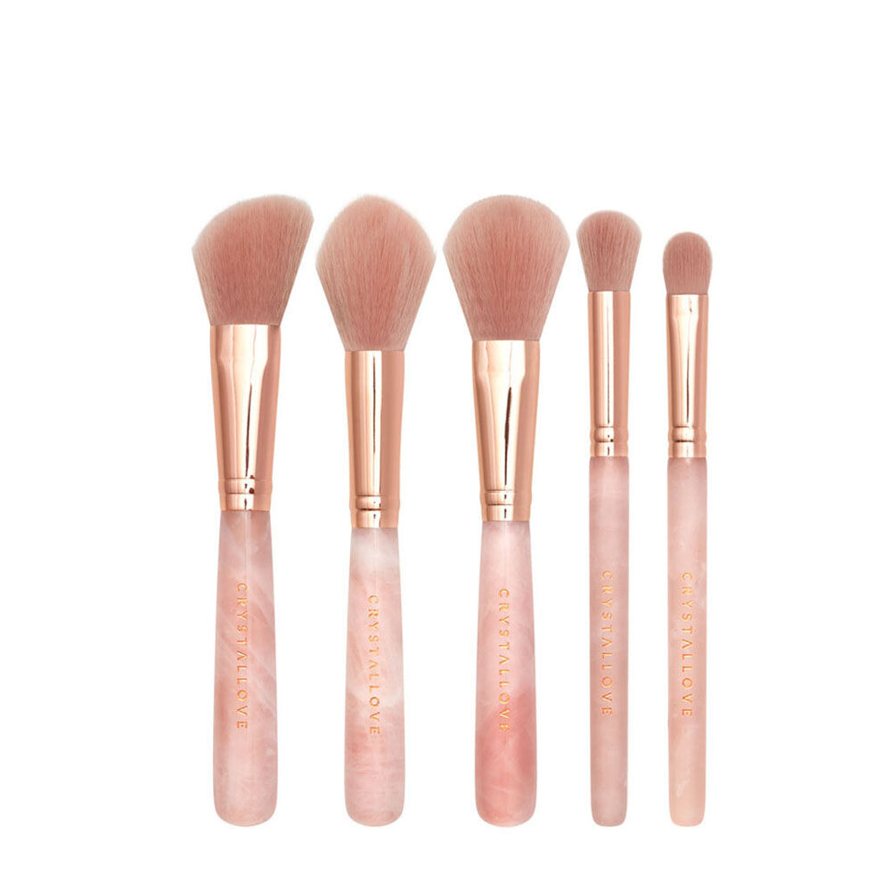 

Crystallove Beauty Collection набор кистей для макияжа из розового кварца, 1 шт.