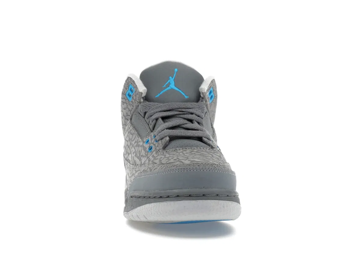 Детские кроссовки Lifestyle с принтом Jordan 3 Retro Flip Jordan, Cool Grey/Blue Glow-Neutral Grey — фото 2